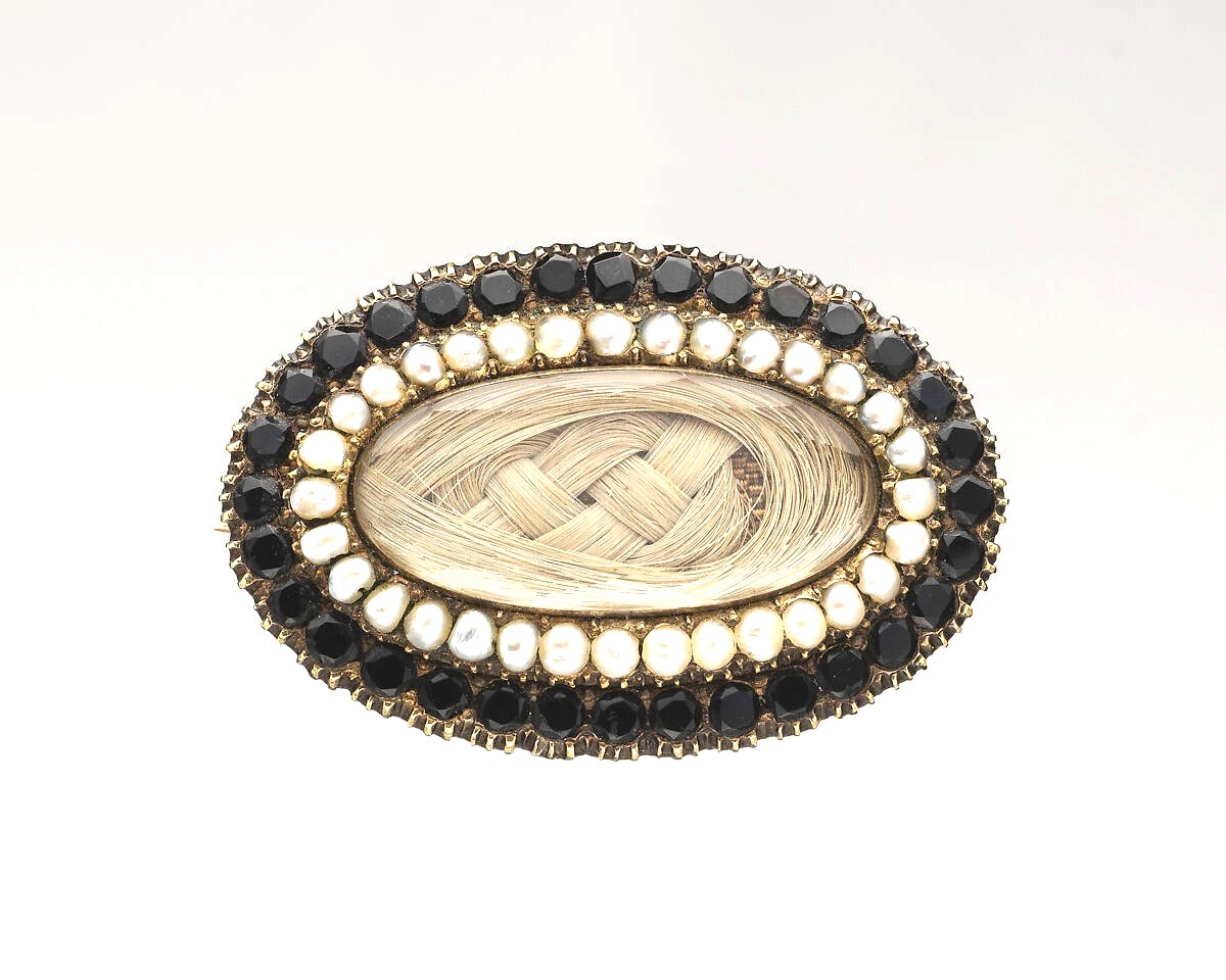 Mourning Brooch 1800s Hair